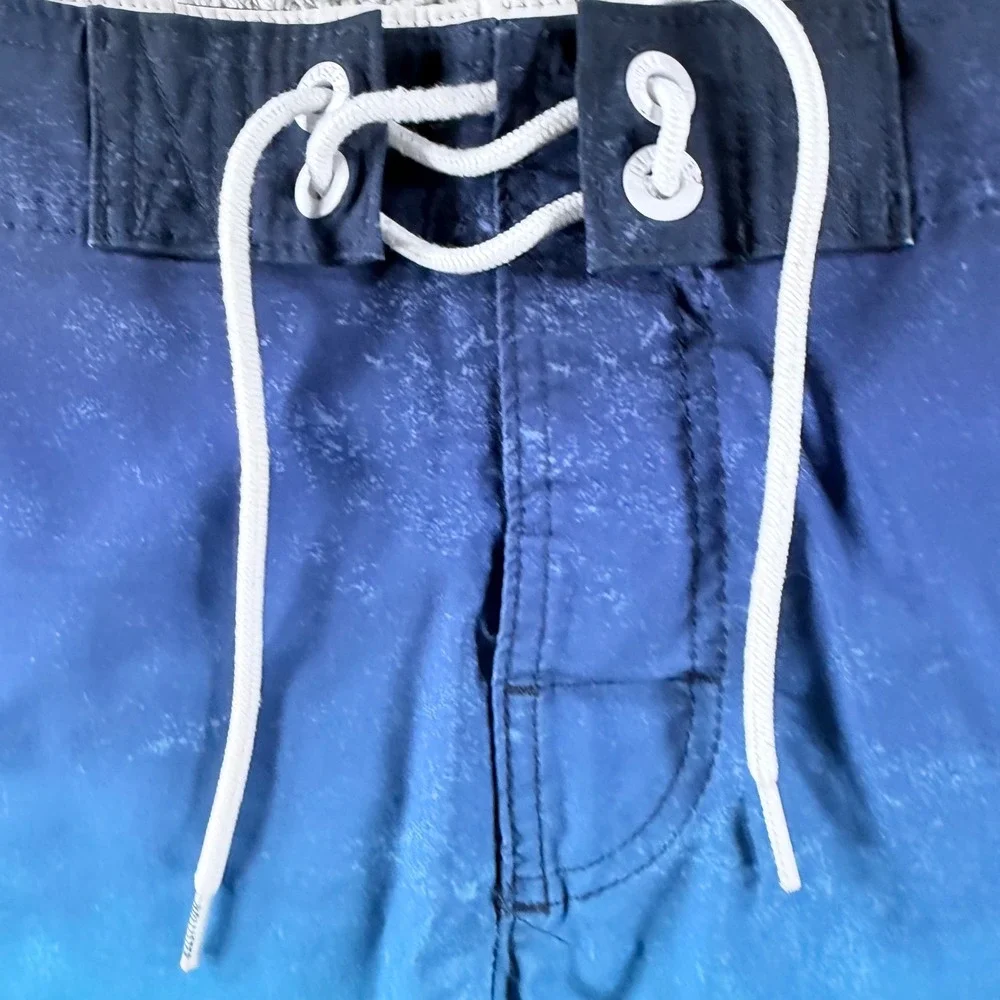 Hollister Board Shorts Mens 30 Blue Ombre Excellent Swim Trunks